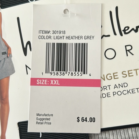 Nicole Miller 3 piece Ribbed Lounge/Pajama Set. Size XXL. NWT. - Picture 9 of 9